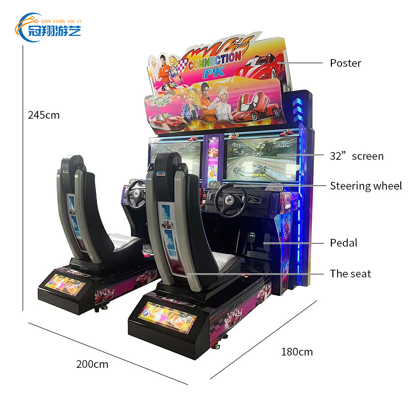 Arcade Racing Car Simulator Video Game Machine Coin Operated Equipment for Commercial Centers