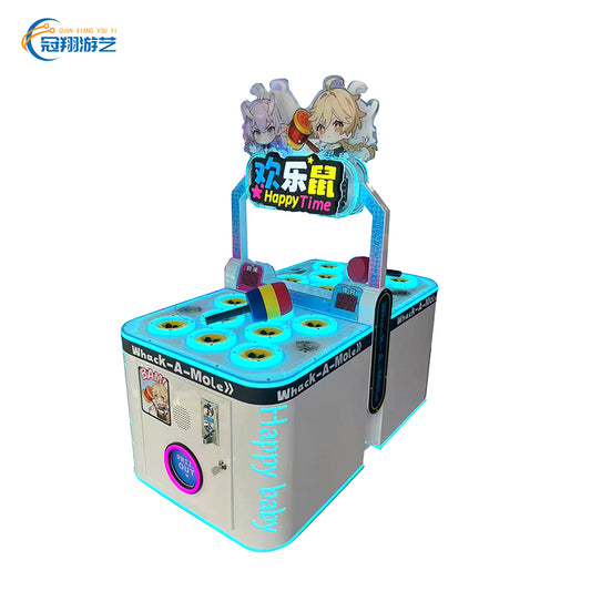 Indoor Playground Interactive Whack a Mole Redemption Hitting Hammer Frog Game Equipment Arcade Game Machine